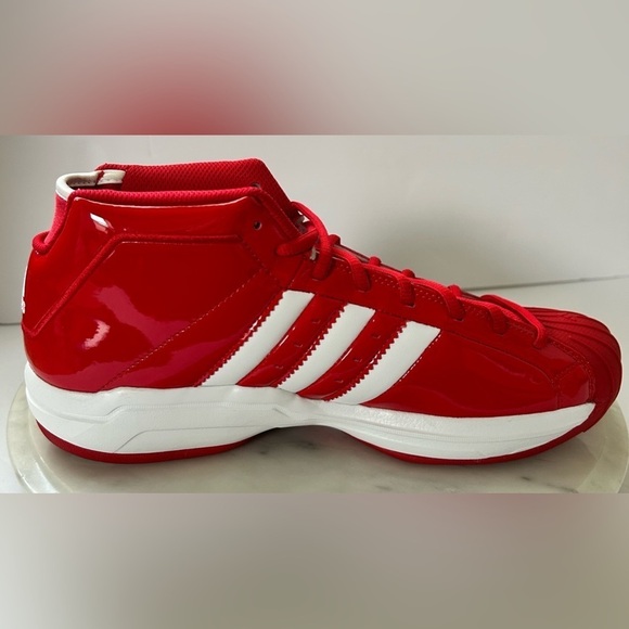 BRAND NEW NEVER WORN Adidas Pro Model 2G Red Patent Leather Shoe 11.5 US